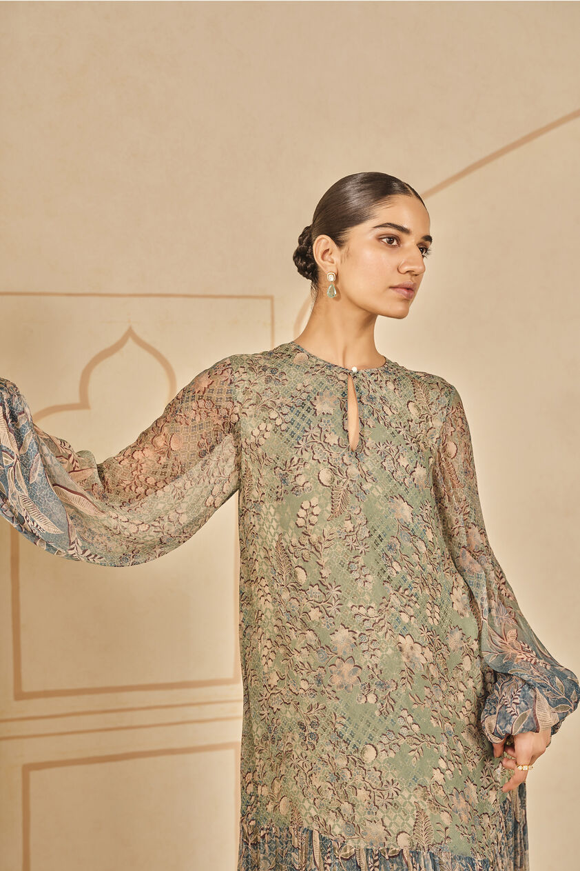 Sylva Printed Kaftan - Powder Blue, Powder Blue, image 4
